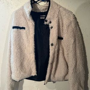 Cream and black light jacket